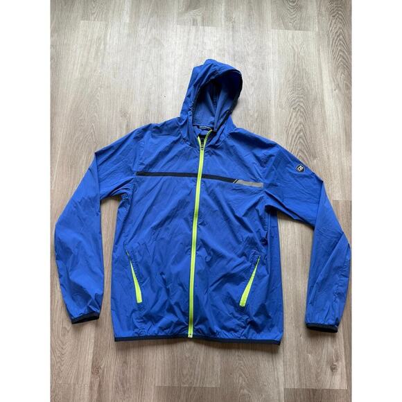 Cutter & Buck Men’s Windbreaker Jacket, Blue, size Large, Hooded, Long Sleeve - Picture 1 of 6